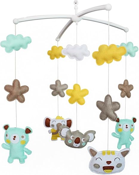 colourful baby mobile