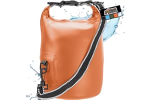 GORILLA GRIP Gorilla Gear Heavy Duty 100% Waterproof IPX 6 Dry Bag, Tear and Puncture Resistant Bags for Kayaking Boating Hiking Camping Swimming Water Sports, Lightweight Outdoor Wet Storage Backpack, 10L, Orange