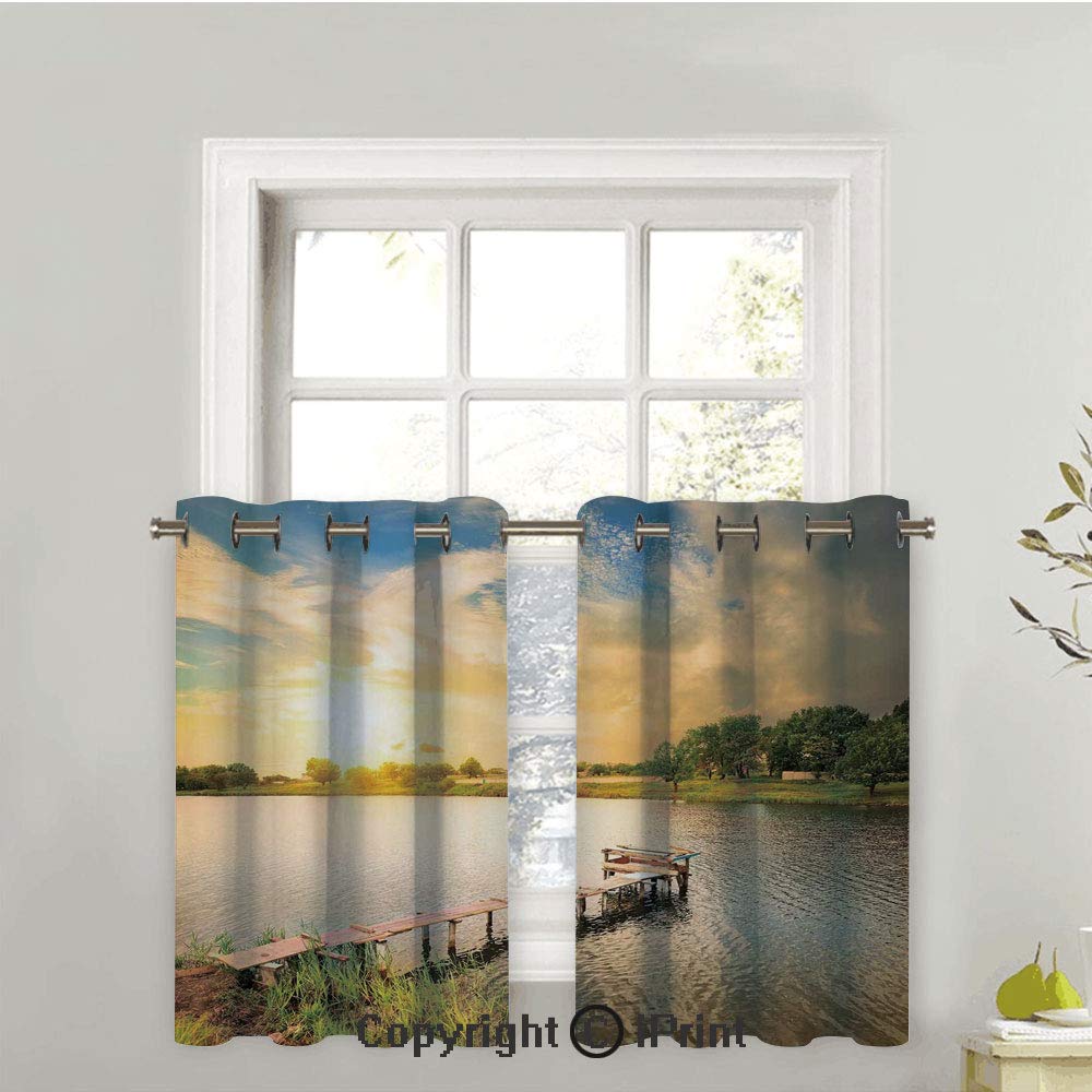 Home Decor Half Window Panel Drapes For Kitchen Cafe Curtains