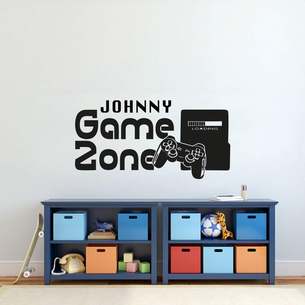 WWYJN Gamer Wall Sticker Customized Name Game Zone Wall Decal ...
