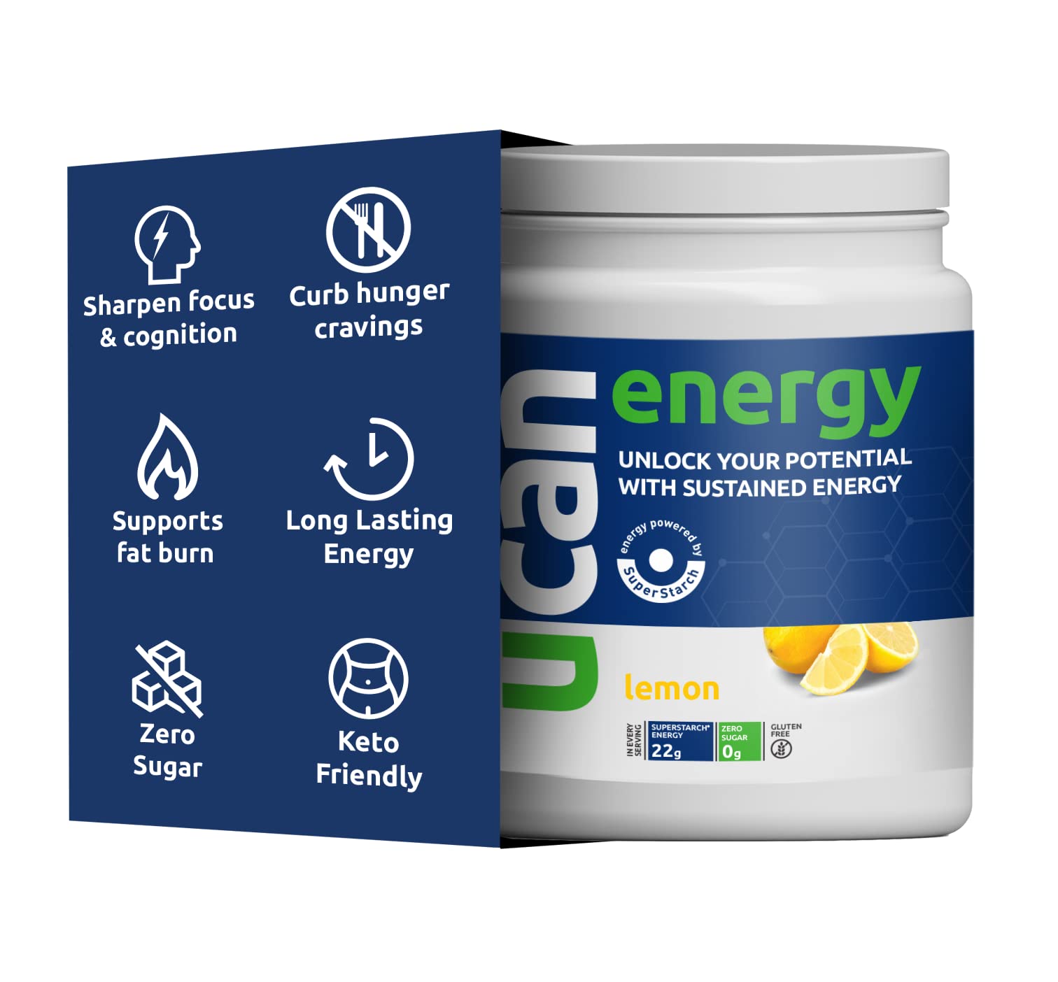UCAN Orange, Cran Raz, & Lemon Keto Energy Powder - Sugar Free Pre Workout Powder for Men & Women Bundle - No Added Sugar, Soy-Free, Non-GMO, Vegan, Gluten-Free, & Keto-Friendly