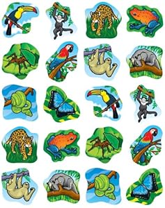 Amazon.com : Carson Dellosa Rainforest Animals Shape ...