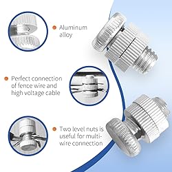 ASUNTOM 32Pcs Electrical Fence Connector Aluminium