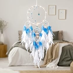 KHOYIME LED Light Up Dream Catcher Half Circle Moon