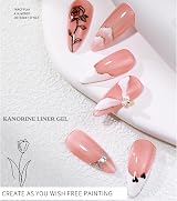 Kanorine Gel Polish Swirl Nail Art White 8ml French Line Liner view 4