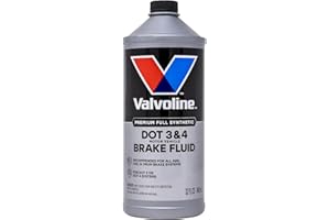 Valvoline DOT 3 & 4 Synthetic Brake Fluid with High Boiling Point, Corrosion Protection, Vapor Lock Resistance, Compatible with ABS, Disc and Drum Brake Systems, 32oz