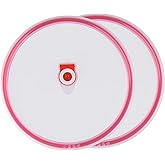 Bowl Covers for KitchenAid Stand Mixer, 2pcs, Transparent, Silicone, Button Closure, Fits 4.5/5QT Stainless Steel Bowl, Prevents Spills, Dishwasher & Microwave Safe