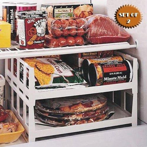 E.P. Versatile Stackable Freezer And Fridge Shelves (Set Of 2) Amazon.co.uk Kitchen & Home