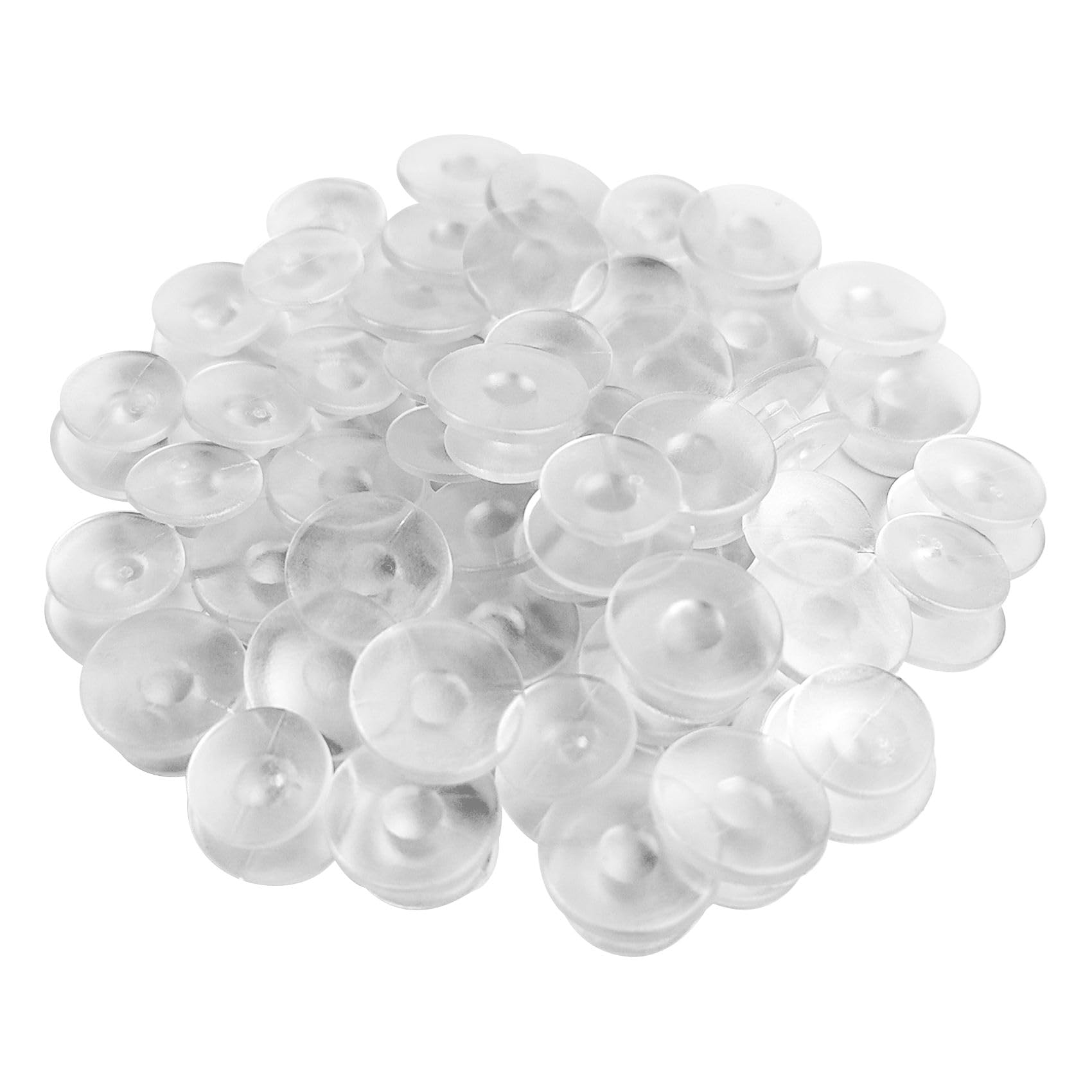 Photo 1 of 50 Pcs Buckle Plastic Button, 0.45 Inch Clear Plastic Buttons for DIY Shoe Back Decoration Shoe Decoration Accessories Wristband Charms DIY