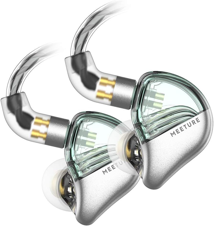 SIMGOT MT3 Hi-Res in-Ear Monitor Headphones, IEM Earphones with Detachable Cable, Noise-Isolating Musician Headset with Dynamic Driver, Design HiFi Earbuds for Smartphones and Audio Players (Green)
