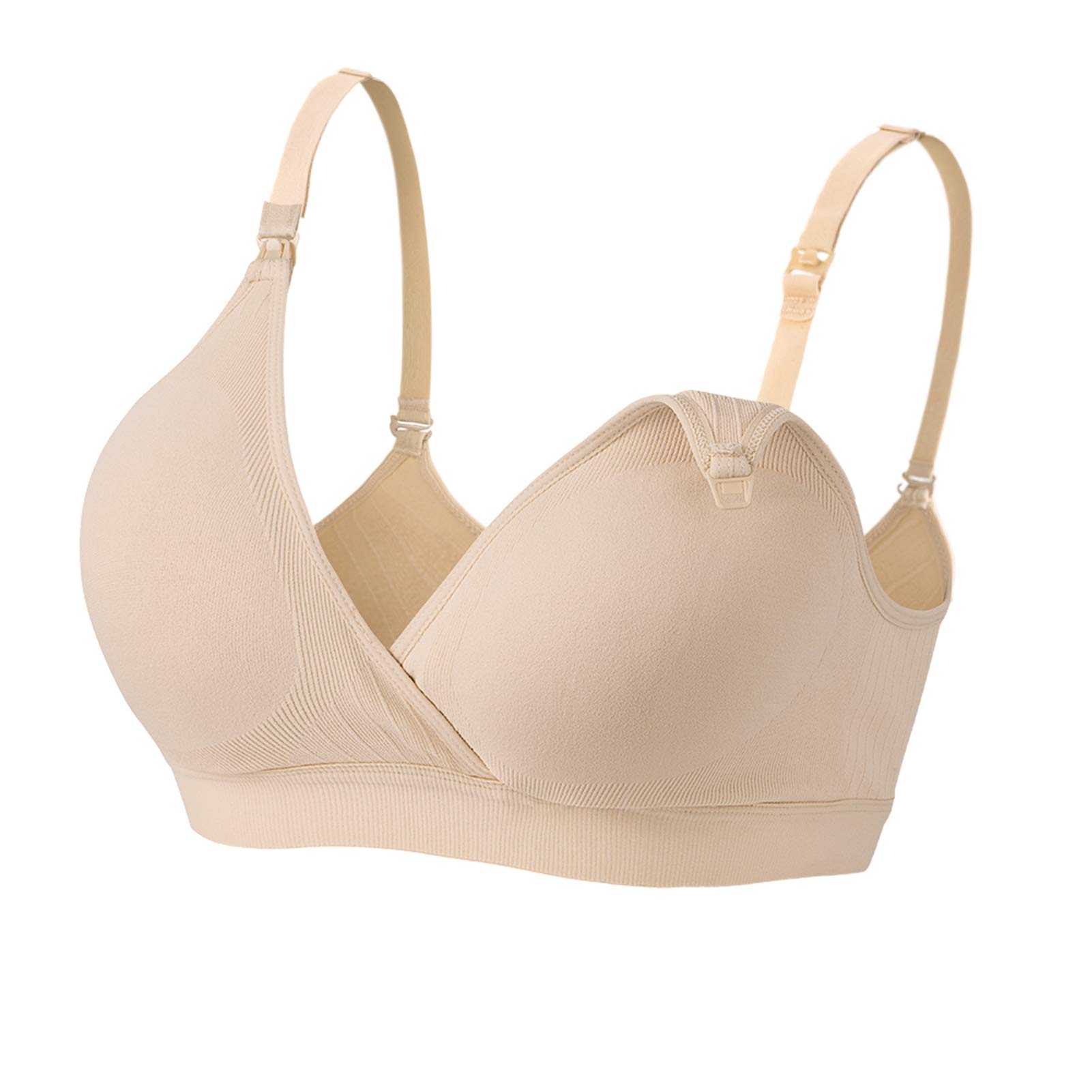 Vinfact Nursing Bra 3 Pack Seamless V Neck Maternity Bra Women Pregnancy Breastfeeding Bra