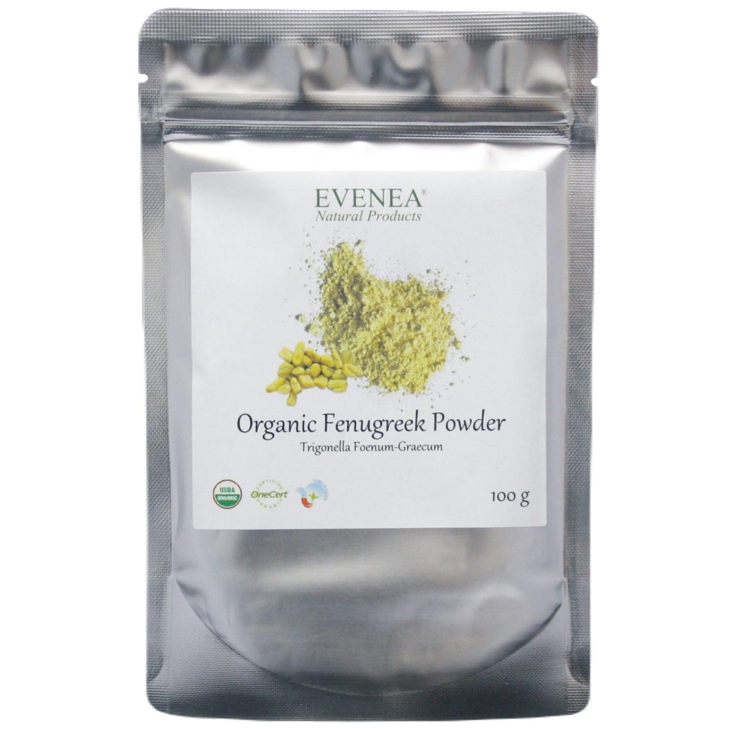 Organic Fenugreek Powder for Hair and Skin - Nutrition, Regeneration (100g)