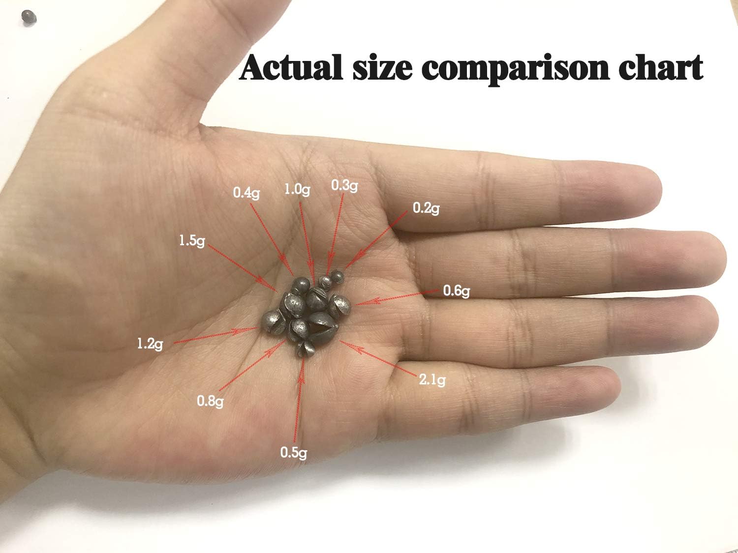 FREE FISHER Removable Split-Shot, 500Pcs 1.0g Lead Sinking Split Shots Fishing Sinkers, Fishing Weights Sinkers : Sports & Outdoors