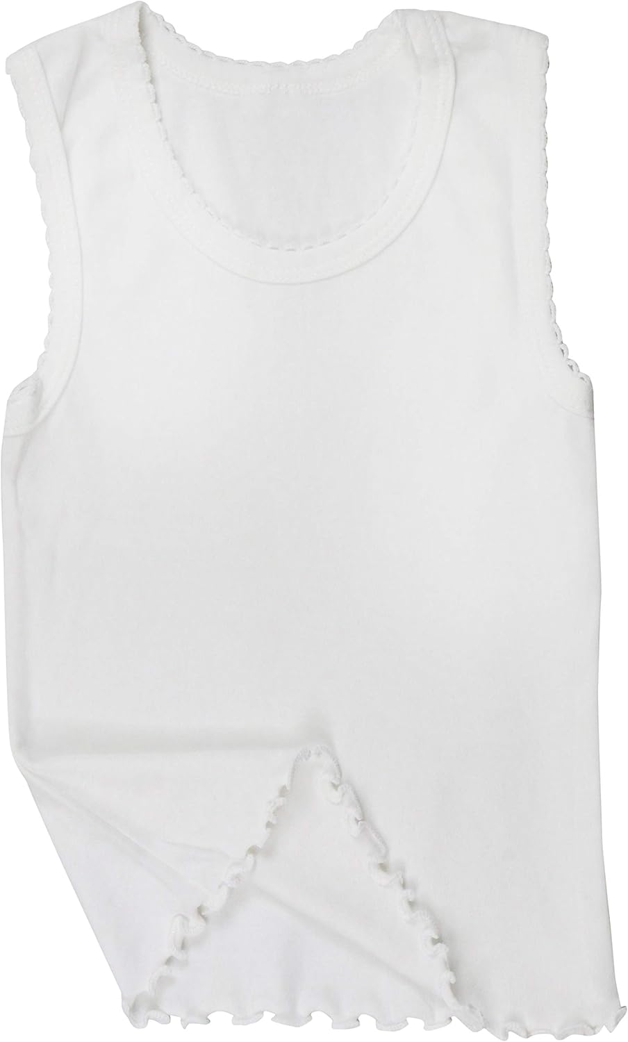 ToBeInStyle Girl's 4 Pack Ruffle Hem Cotton Tank Tops: Clothing