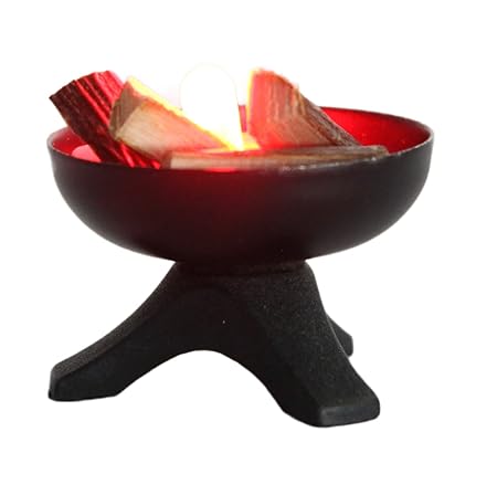 Kahlert Licht 49640 - Feuertopf mit LED-Flackerlicht