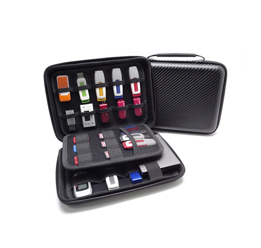 Ropch Travel Case for USB Flash Drives (M: Black)