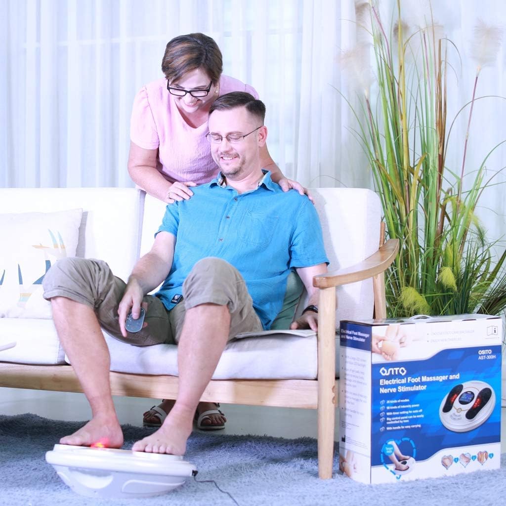 Foot Circulation Plus (FSA or HSA Eligible) - Medic Foot Massager Machine with TENS Unit, EMS (Electrical Muscles Stimulator) Feet Legs Health for Neuropathy, Diabetes, Relieve Pains and Cramps, RLS: Health & Personal Care