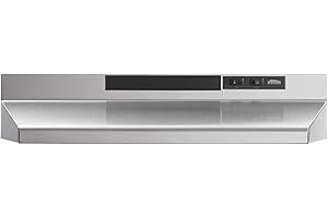 BROAN-NUTONE BROAN F403004 Broan(R) 30-Inch Convertible Under-Cabinet Range Hood, 160 CFM, Stainless Steel