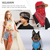 Aomig Bandana Head Scarf Men Women Red Paisley Multi purpose Headwrap 73x36cm view 7