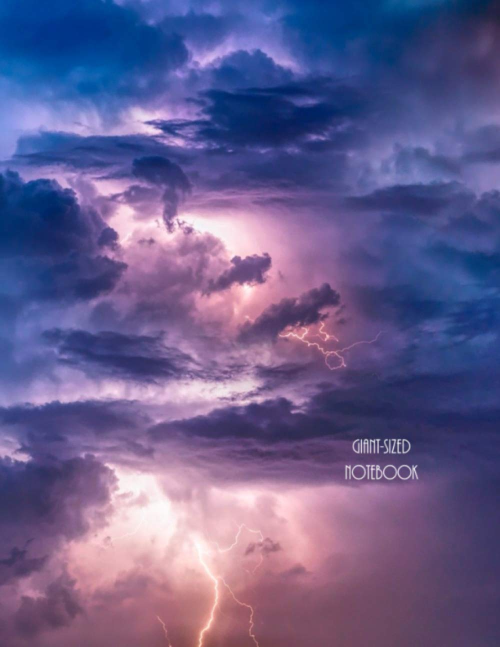 Giant-Sized Notebook: Jumbo Thunderstorm Design Notebook, Journal, 500 Pages, 250 Ruled Sheets