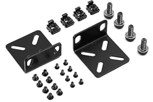 MokerLink Rack Mount Kit for 17.3 inch Wide Switches, Adjustable Hole Distance 14-29mm, 0.5-1.14inch, Compatible for Some Cisco, NETGEAR, Dell, D-Link, Linksys, HP, TRENDnet, Buffalo Tech Products