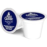 Alto Grande Ground Dark Roast Arabica Coffee Single-Serve Pods, 72 Count, Compatible with Keurig K Cup Brewers