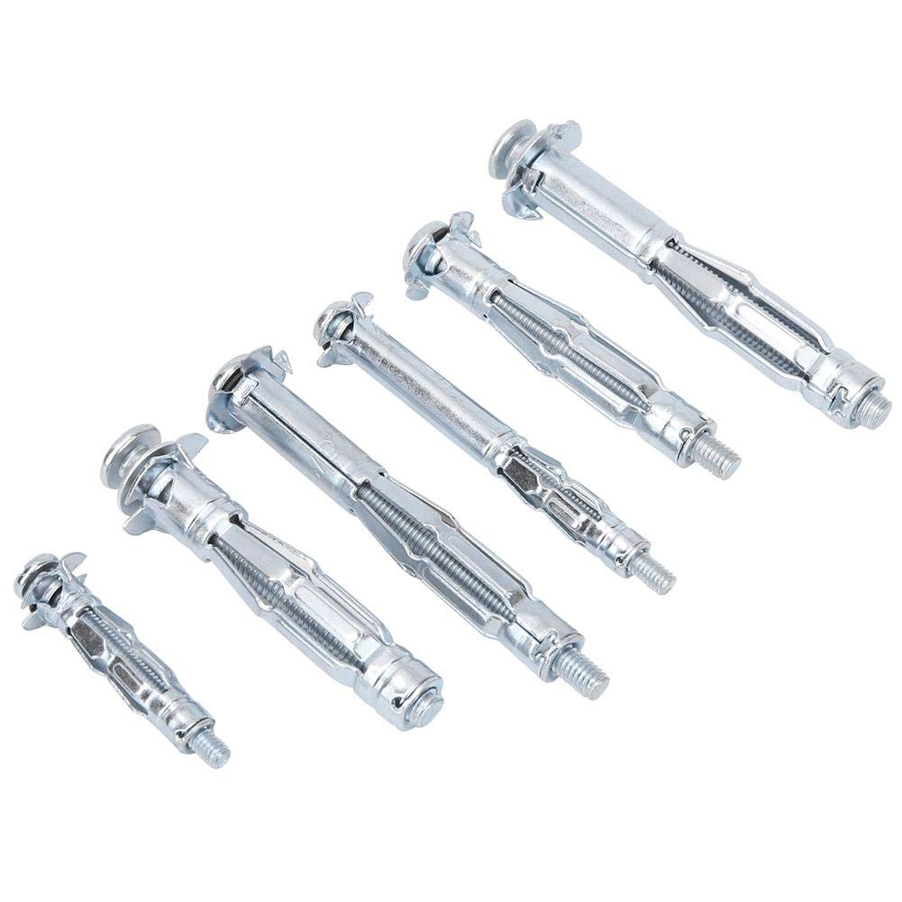 42pcs Wall Anchor Expansion Bolt Kit M4 to M6 for Plasterboard Hollow Wall Screws