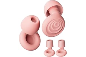 Yawsoy Ear Plugs for Sleeping Noise Cancelling, Reusable Soft Noise Reduction Earplugs for Sleep, Focus, Travel, Work, Motorcycle, Concert with 6 Silicone Ear Tips and 6 Foam Ear Tips - 25-35dB Pink