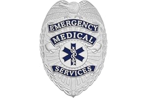 Smith & Warren Emergency Medical Services Metal Badge, Eagle Top, Uniform Wear