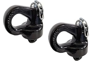 ENRUIEER 60691 Puck System Gooseneck Hitch Safety Chain Anchors, Compatible with Ford F250 F350 F450, Chevrolet Silverado, GMC Sierra 2500 3500HD, Nissan Titan XD, 30K LB Load Safety Chain Anchors 2PCS