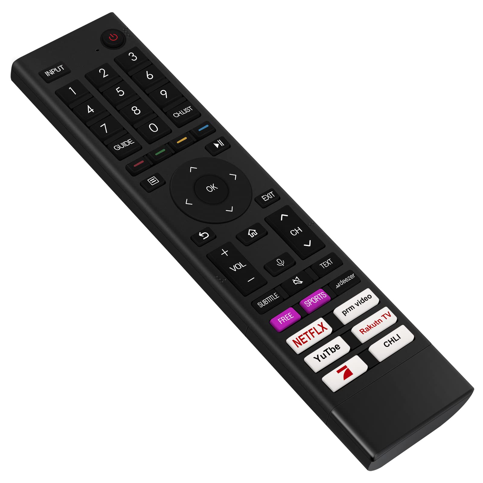 New ERF3I80H-0012 Remote Control Replacement - ERF3I80H (0012) TV Replacement Remote Control fit for Hisense 55E7HQ for Hisense QLED Smart-TV 139cm (55 Zoll) Remote Controller