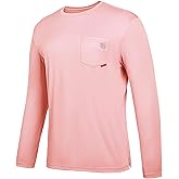SG Edge Mens Men's Rash Guard Shirts UPF 50+ Moisture Wicking Long Sleeve with Chest Pocket Quick Dry Lightweight