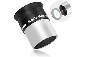 Astromania 1.25" 10mm Plossl Telescope Eyepiece - 4-Element Plossl Design - Threaded for Standard 1.25inch Astronomy Filters