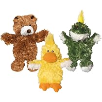 Amazon.com: Kong Low Stuffing with Squeaker Dog Toy, X-Small, 3 ...