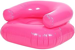Inflatable Chair Waterproof PVC Blow Up Sofa - 220lbs Capacity Portable Air Couch with 2 Air Vents, Ergonomic Floating Seat f
