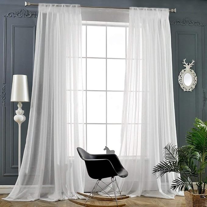 Empire Home Extra Long Window Sheer Curtain Panel 54" Wide X 120