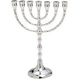 NKlaus Menorah Aus Messing – Handgefertigter Kerzenständer 25 Cm Für Kerzen Bis 15 Mm Durchmesser