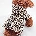 Howstar Puppy Clothing, Pet Dog Leopard Hoodie Coat Lovely Warm Apparl Outfit (Brown, L)