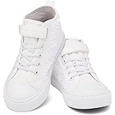 AOVOG Toddler Girls Sparkle Canvas Shoes High Top Sneakers Little Big Kids Boys Walking Cushioned Shoes Toddler 8-Big Kid 3