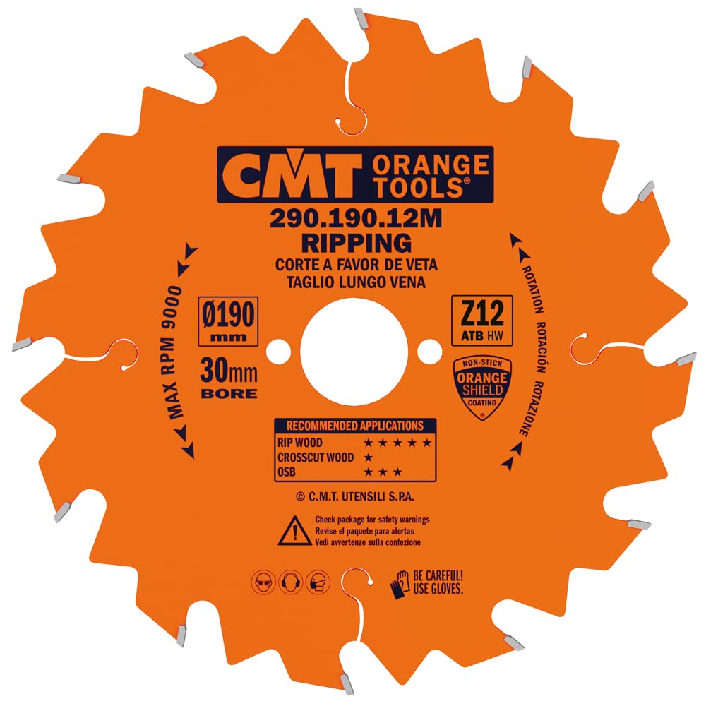 CMT 290.190.12 M Ripping Blade Z-12 D-190 B-30 K-2,6 P-1,6