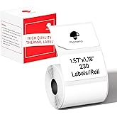 Phomemo Thermal Labels-for M110/M100/M220/M221/M108,1.57"x1.18"(40x30mm),Name Labels for Kids/School, 230 Labels/Roll, for Barcode/Address/Mailing/Logo/Business/Home