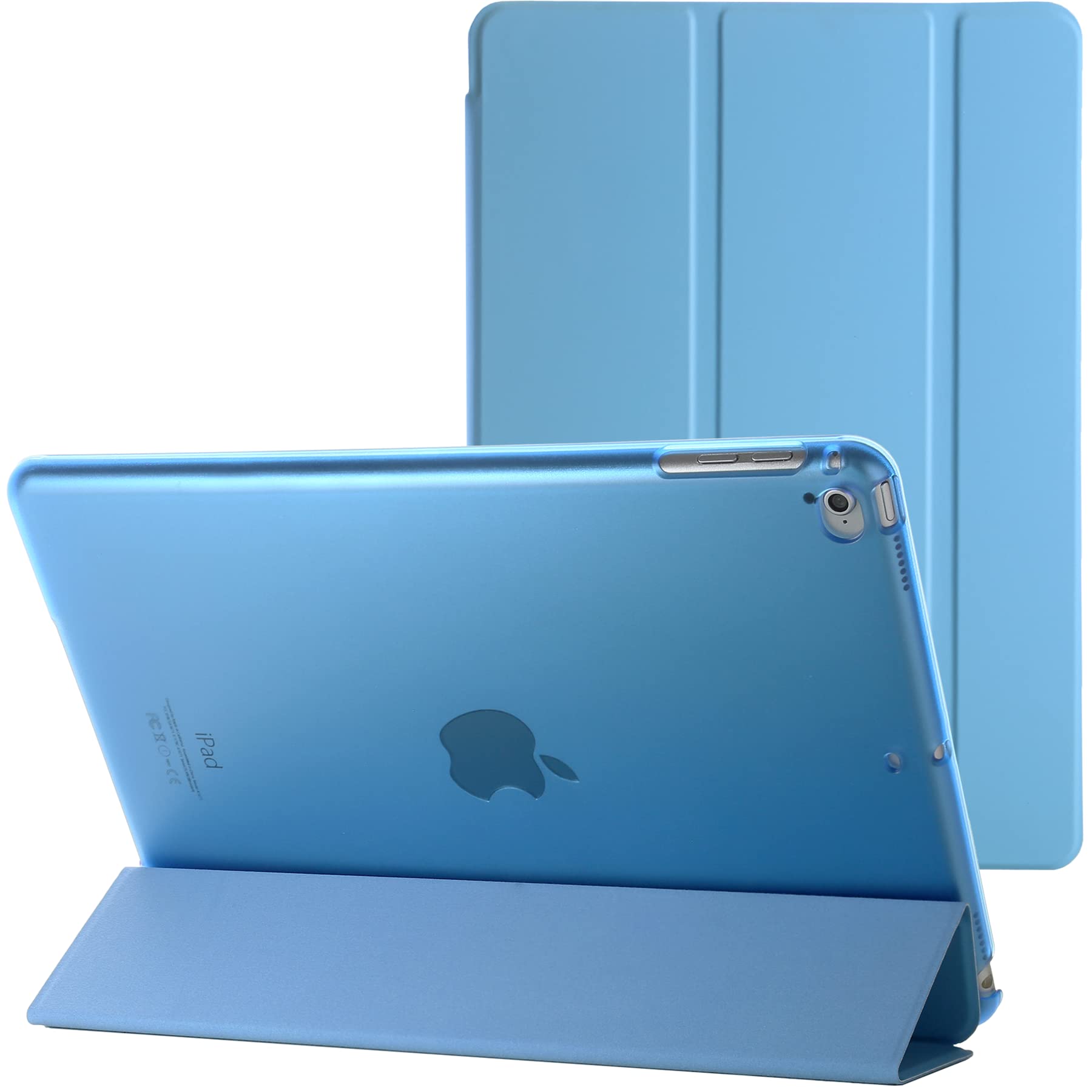 For Apple iPad 9.7 2017 5th Gen A1822 A1823 Smart Case with Automatic Magnetic Wake/Sleep (Light Blue)