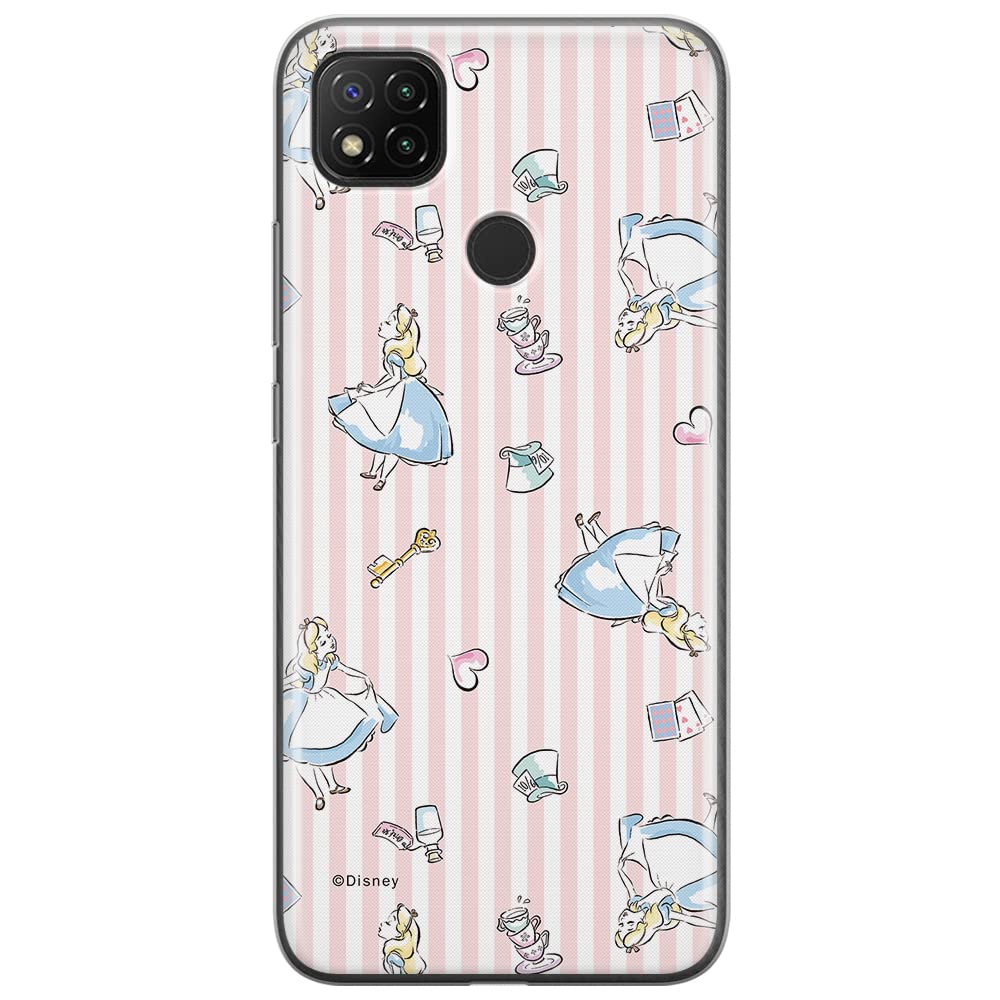 ERT GROUP mobile phone case for Xiaomi REDMI 9C original and officially Licensed Disney pattern Alice 001 optimally adapted to the shape of the mobile phone, case made of TPU