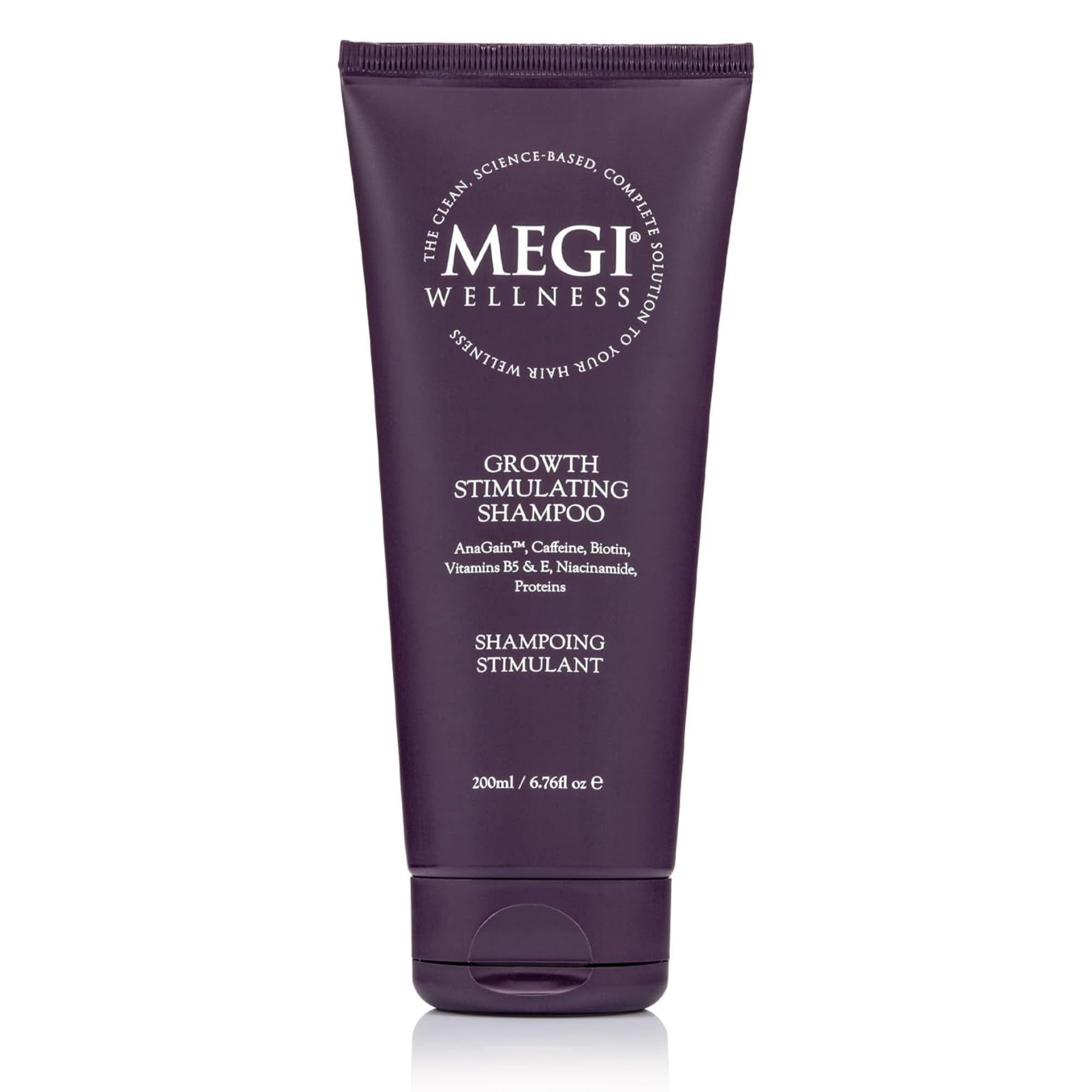 MEGI WELLNESS Hair Growth Shampoo – Natural Minoxidil Alternative with Caffeine, Biotin, AnaGain™, SymHair® for Hair Loss – Clinically Tested Ingredients – Vegan, SLS-Free - Men & Women (200ml)