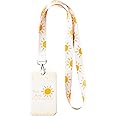 Winnwing ID Badge Holder with Lanyard Cute Boho Sun You Are My Sunshine Name Tag Card Case Strap Clip Clasp Back to School Supplies for Kids Students Teacher Nurse Doctor Office Worker, Yellow