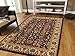 Black Traditional Rugs 5x7 Allover Pattern Persian Rugs 5x8 Area Rug 5 by 7 Clearance Under 50