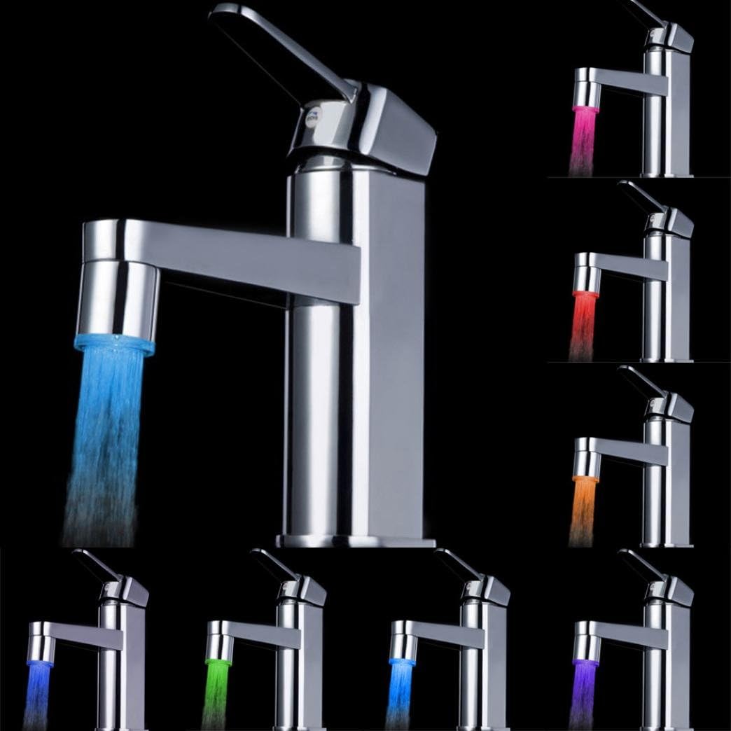 Amazon Com Gotd Temperature Sensor 7 Color Kitchen Water Tap