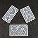 3 Pcs Star Moon/Cat Footprint/Love Heart Jewelry Silicone Mold with Hole for Polymer Clay, Crafting, Resin Epoxy, Pendant Earrings Making, DIY Mobile Phone Decoration Tools 010168/010169/010170