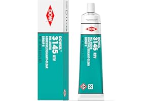 HUSHOIL 3145 RTV 90ml 3oz Clear Adhesive Sealant Mil-A-46146 Electrical Battery Board Housing Moisture Sealing Non Flow Primerless Adhesion High Strength Group II/III (3145 Clear 90ml)