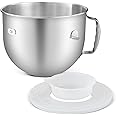 Stainless Steel Bowl for KitchenAid Professional 5 Plus Series and 6 Quart Bowl-Lift Stand Mixer,Mixing Bowl for Kitchenaid Picurean and Professional Models,(With Lid)